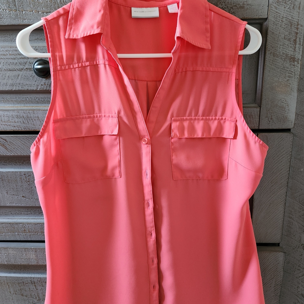 New York & Company Coral Sleeveless Blouse